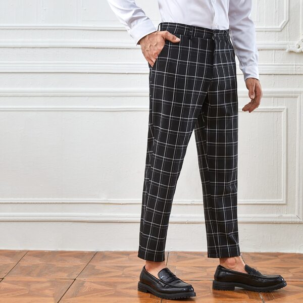

Men Plaid Pants, Black