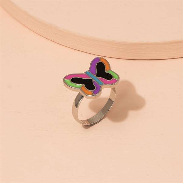 

Butterfly Decor Ring, Silver