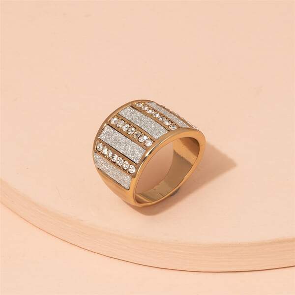 

Rhinestone Decor Ring, Gold