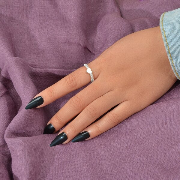 

1pc Beaded Ring, White