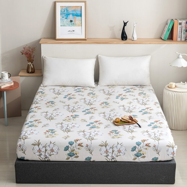 

Flower Print Fitted Sheet, Multicolor