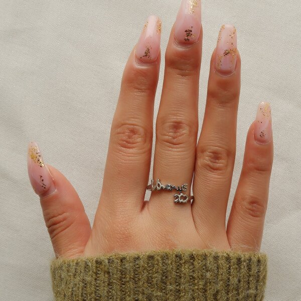 

Rhinestone Detail Ring, Silver