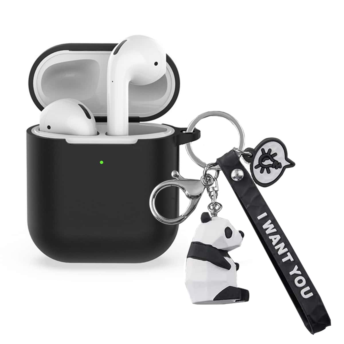 

Panda Decor Airpods Case, Black and white