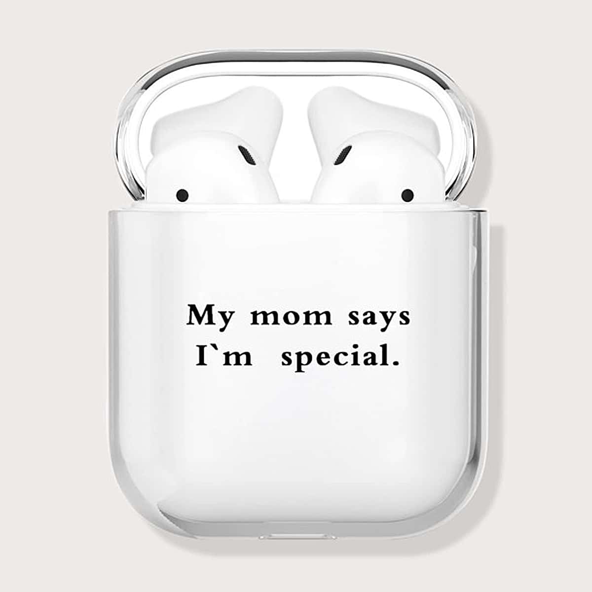 

Slogan Clear Phone Case, Black