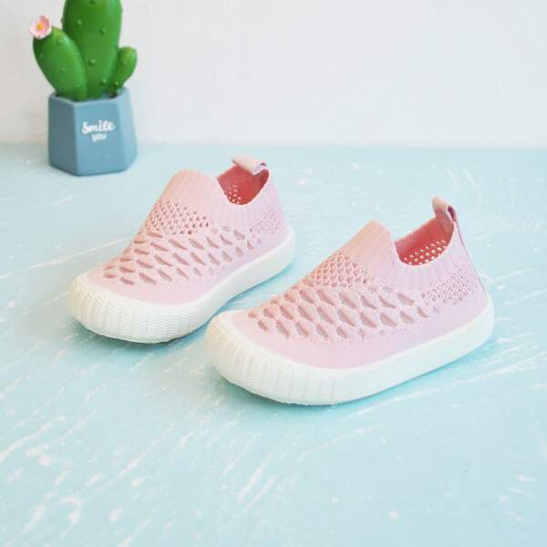 

Toddler Girls Mesh Panel Knit Sneakers, Pink