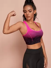 Easithlete 中度支撐雙色工字運動型文胸 - 彩色 - 查看 5