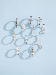 12pcs Simple Ring