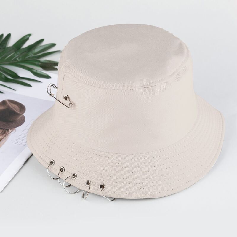 

Ring Decor Bucket Hat, Beige