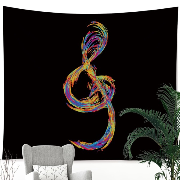 

Music Notes Print Tapestry, Multicolor