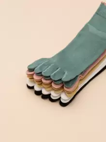 5 pares calcetines de punta simple - Multicolor - Ver 3