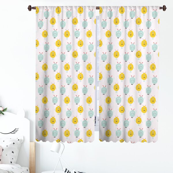 

Cartoon Graphic Kids Single Panel Curtain, Multicolor