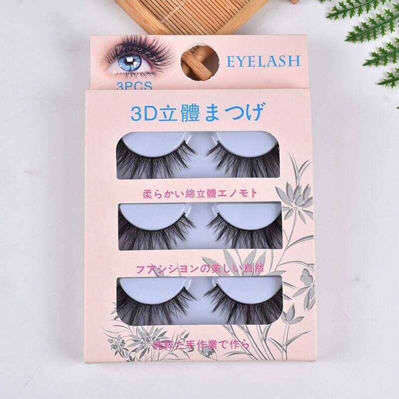 

3pairs Volume Eyelashes With 3pcs Brush, Black