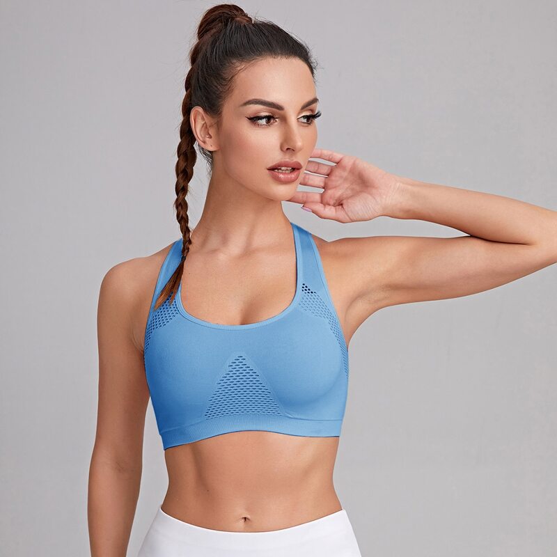 

Medium Support Cut Out Sports Bra, Blue