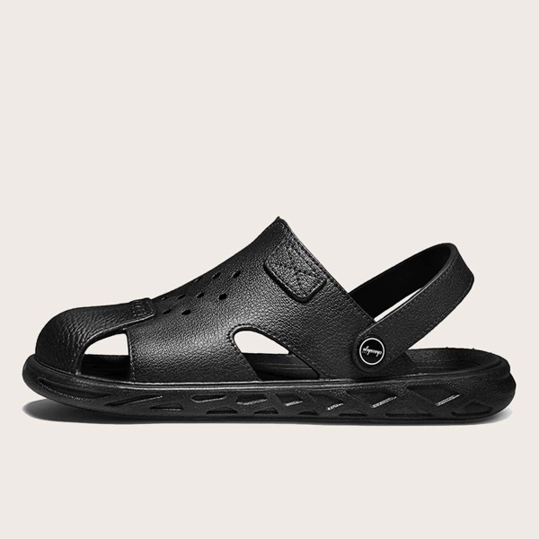 

Men Cut Out Slingback Sandals, Black