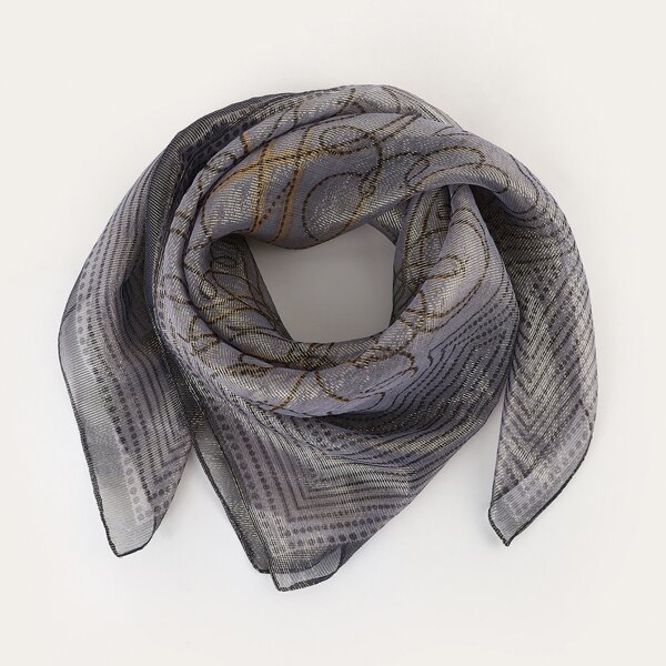 

Silk-Mix Scarf, Grey