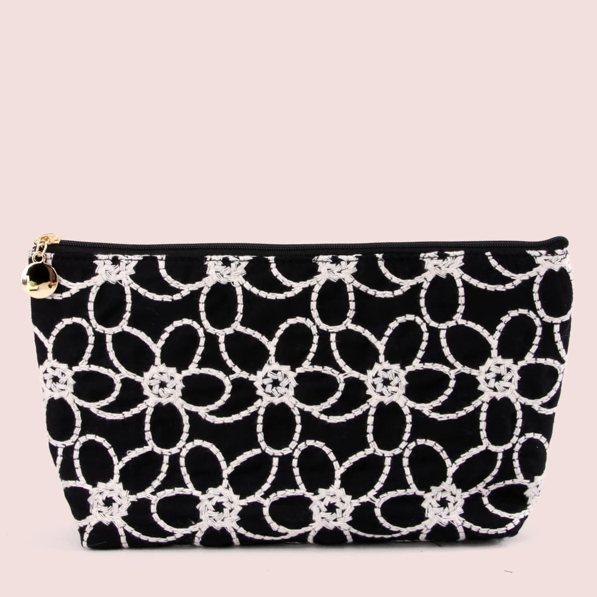 

Flower Pattern Zipper Makeup Bag, Multicolor