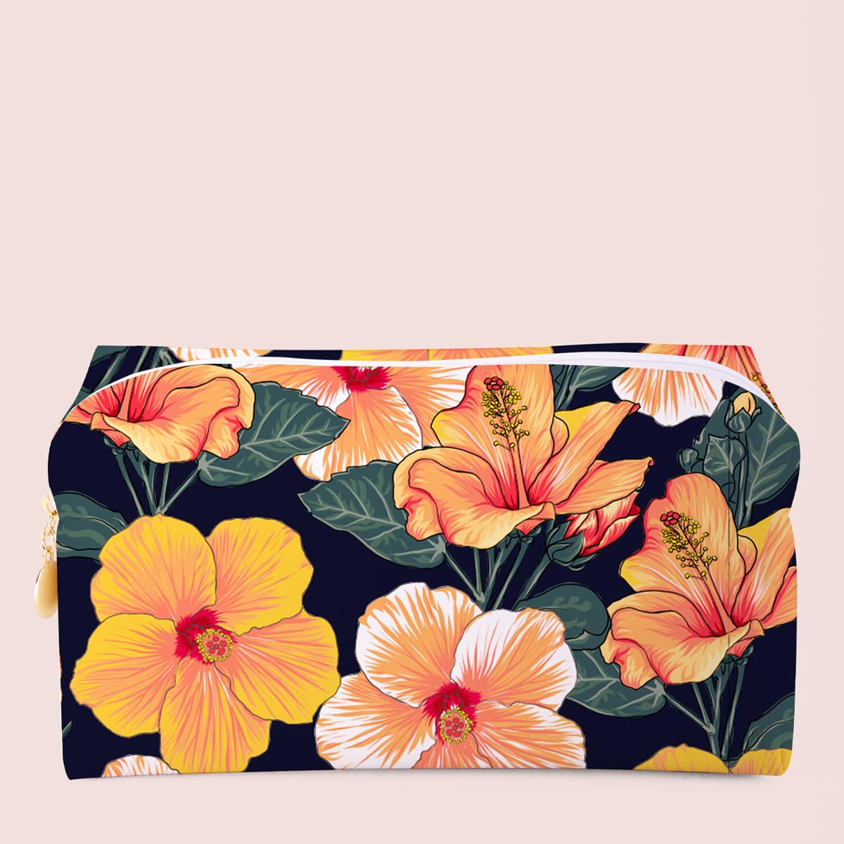 

Flower Pattern Square Makeup Bag, Multicolor