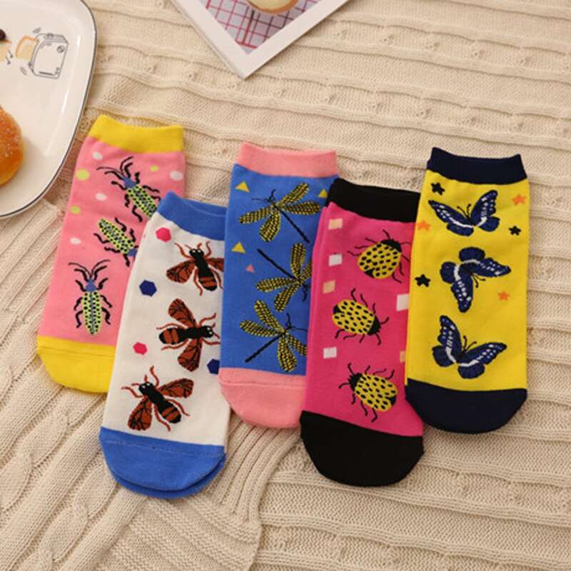 

5pairs Animal Ankle Socks, Multicolor