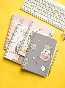 MOKA 1pc Cartoon Graphic Random Notebook - Multicolor - View 1