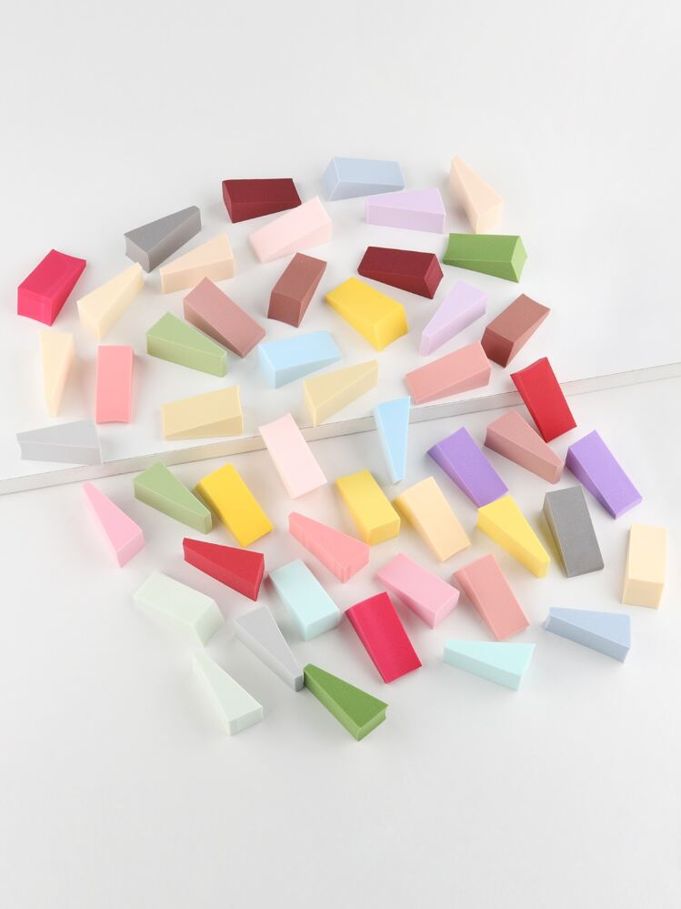 50 件混色化妆海绵 - 彩色 - 查看 1