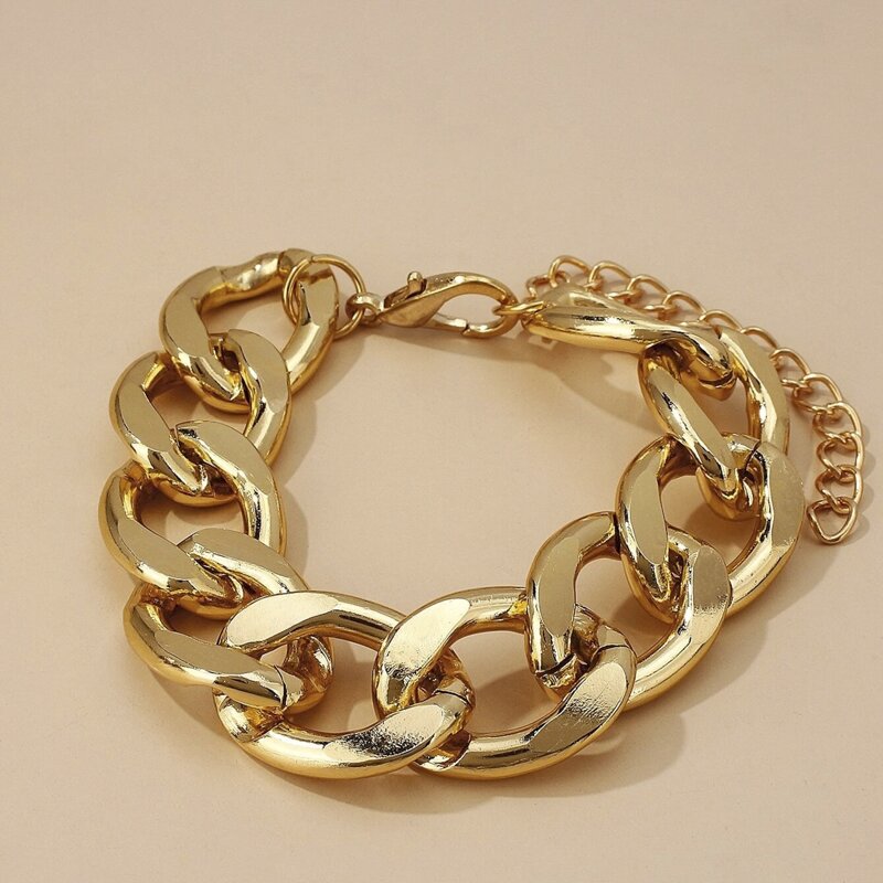

1pc Simple Chain Bracelet, Gold