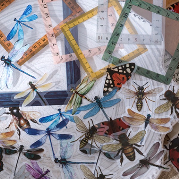 

45pcs Insect Print Sticker, Multicolor