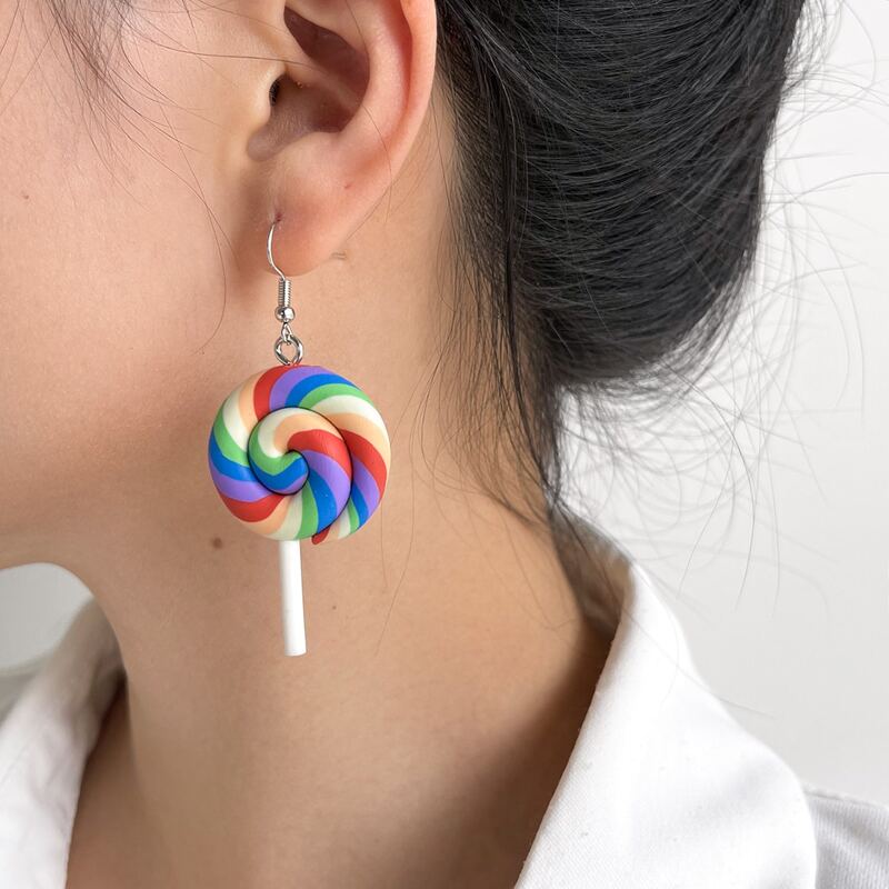 

Colorful Lollipop Earrings, Multicolor
