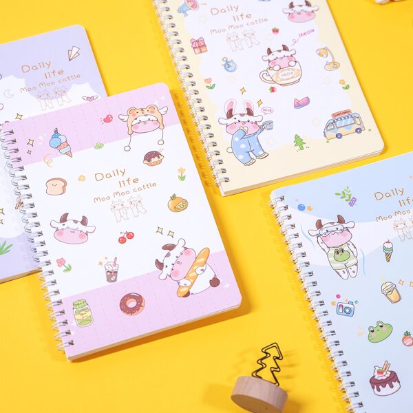 

1pc Cartoon Graphic Random Notebook, Multicolor