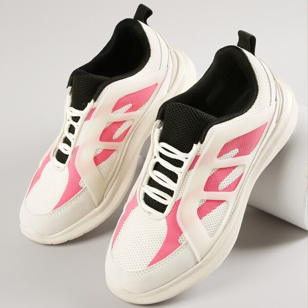 

Mesh Lace-Up Front Sneakers, Multicolor