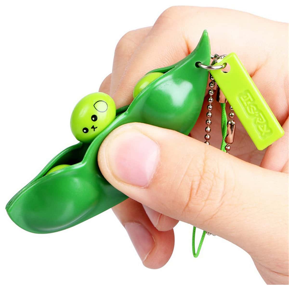 

1pc Pea Squeeze Toy, Green