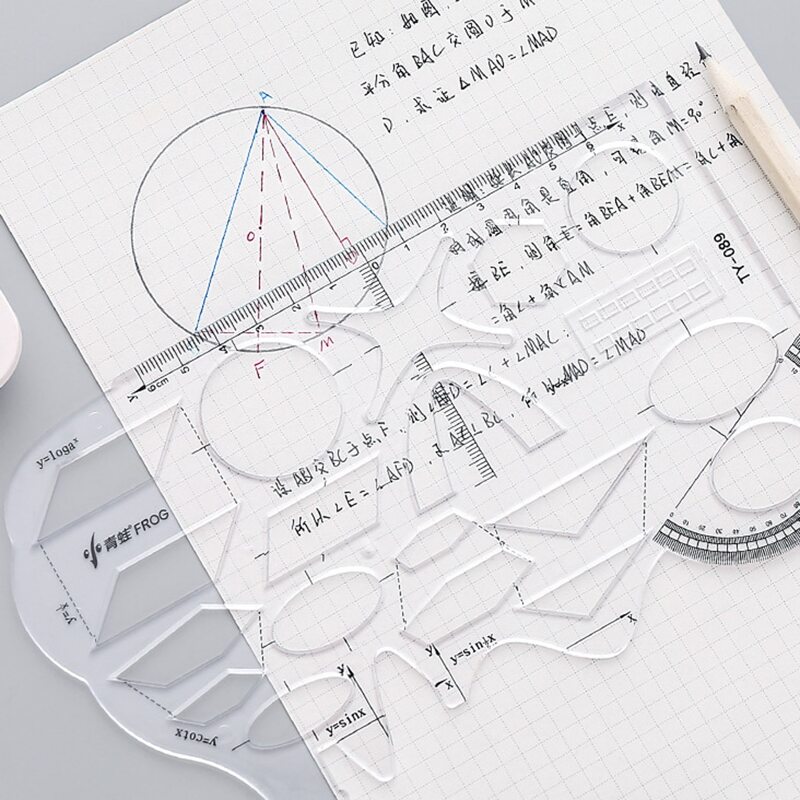 

1pc Multifunction Ruler, Clear