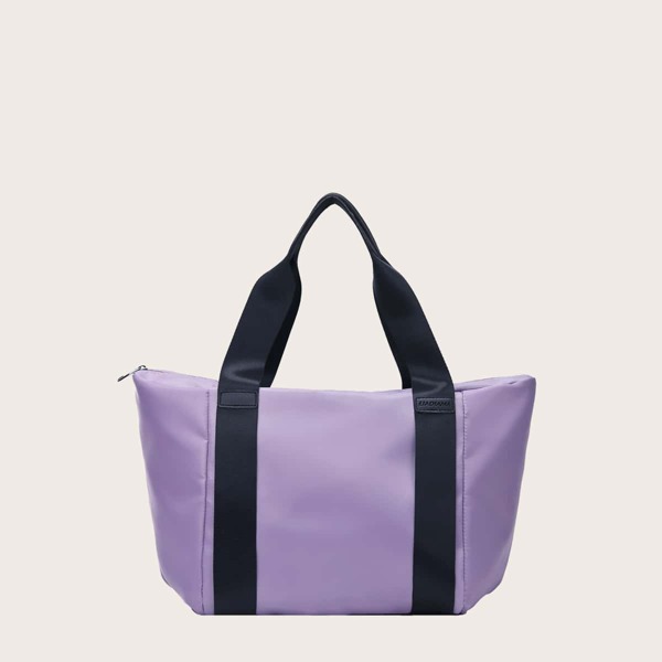 

Large Capacity Nylon Tote Bag, Purple