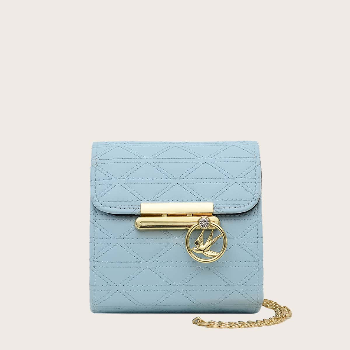 

Quilted Mini Crossbody Bag, Blue