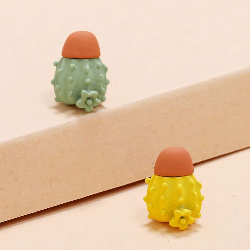 

Cactus Stud Earrings, Multicolor