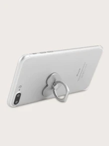 心形手機圓環支架 - 銀色 - 查看 2