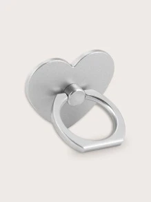 心形手機圓環支架 - 銀色 - 查看 3
