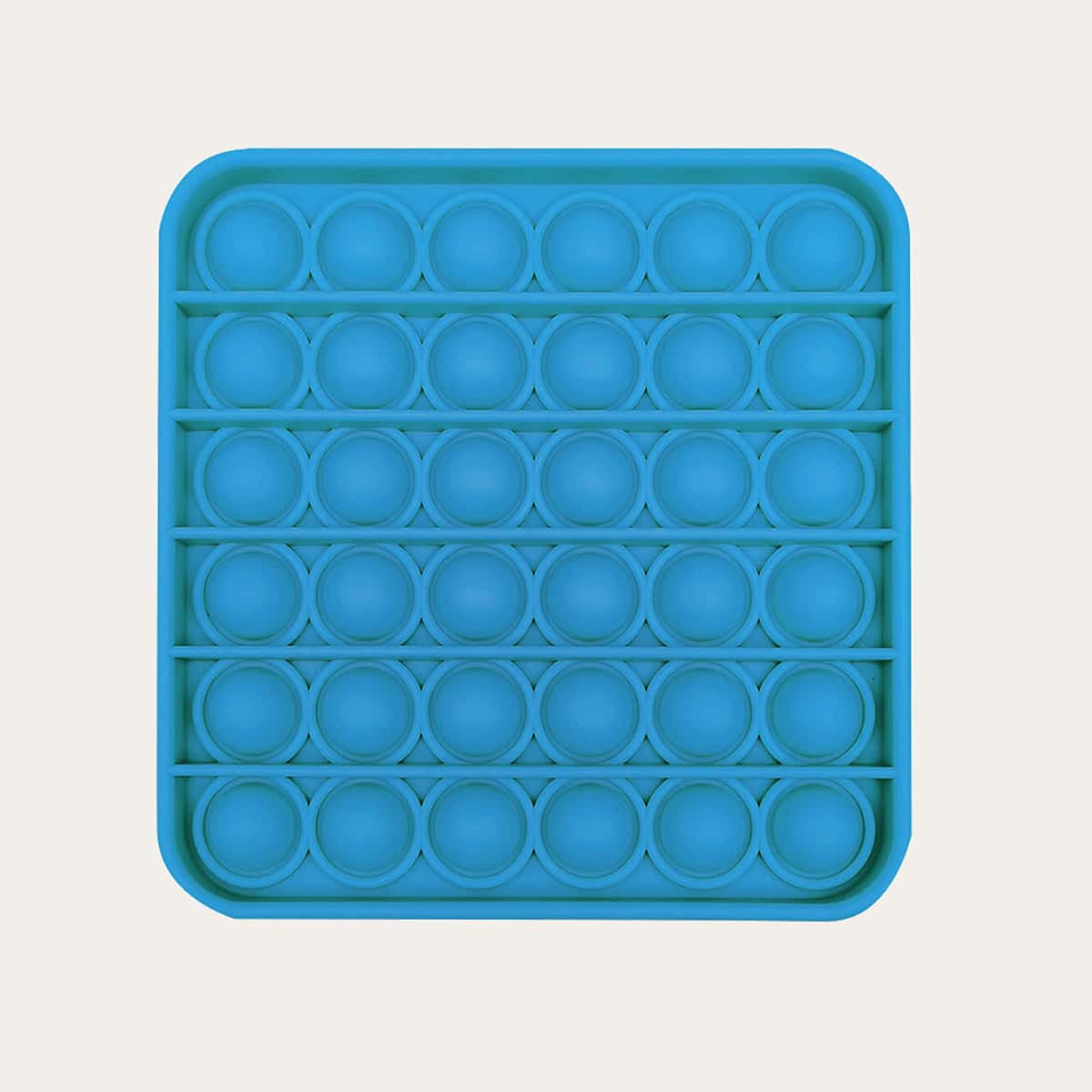 

1pc Square Silicone Push Bubble Toy, Blue