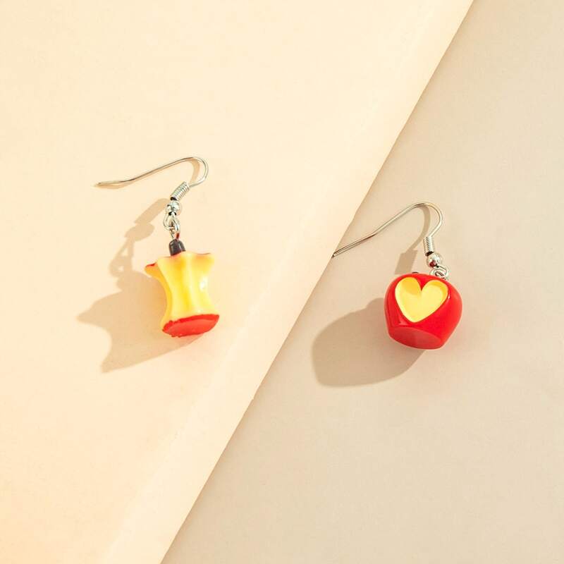 

Apple Drop Earrings, Red