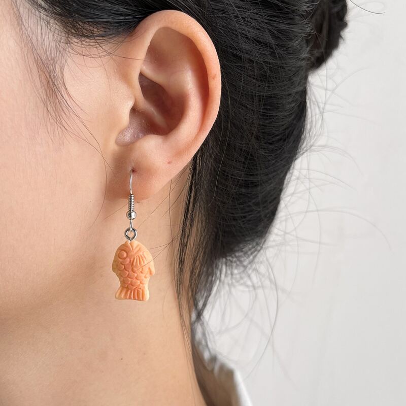 

Fish Drop Earrings, Orange