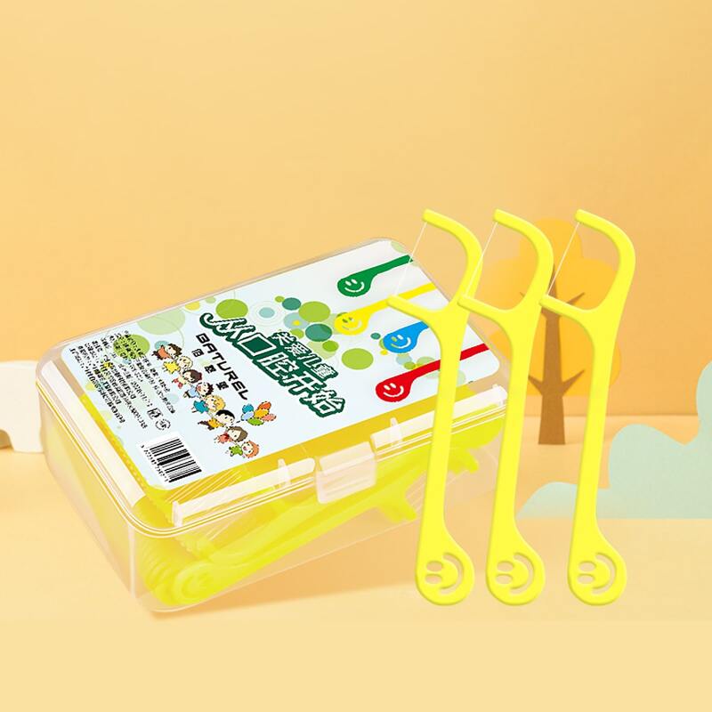 

40pcs Kids Dental Toothpick, Yellow