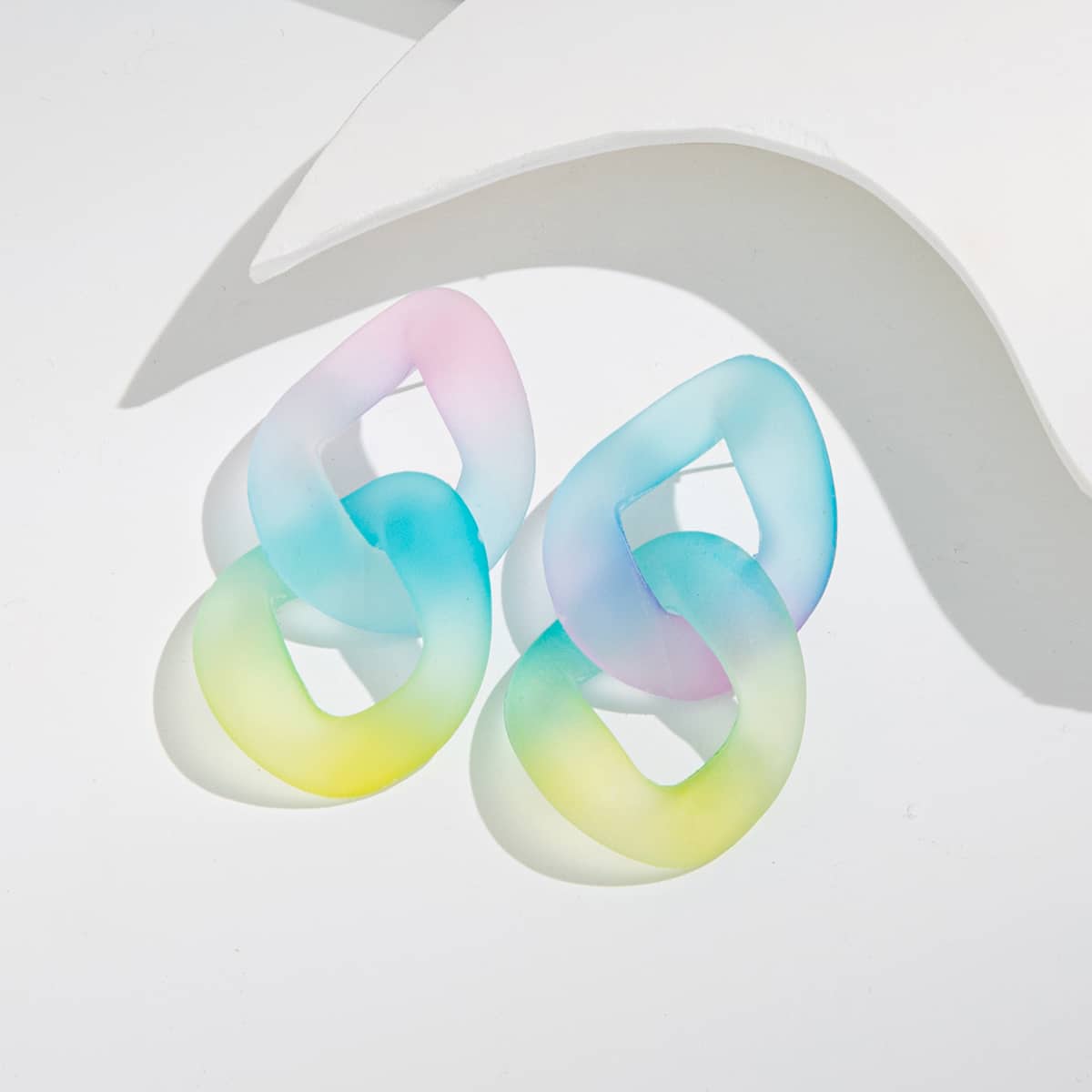 

Ombre Chain Drop Earrings, Multicolor