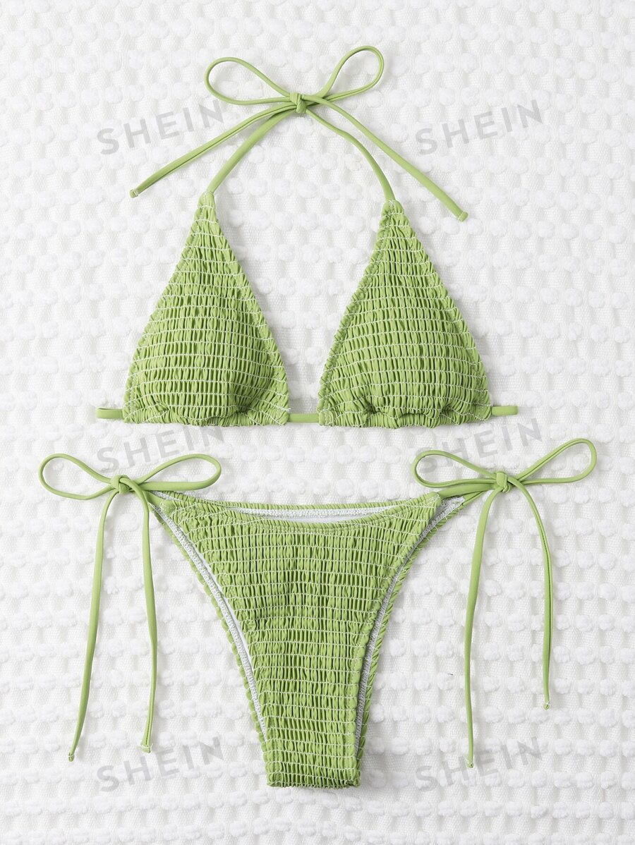 Bikini De Maternidad Para Mujer - Bañador Fruncido Blanco | Effecto Adelgazante Y Push-Up