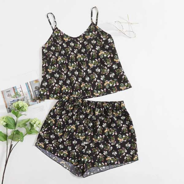 

Plus Allover Floral Cami PJ Set, Multicolor