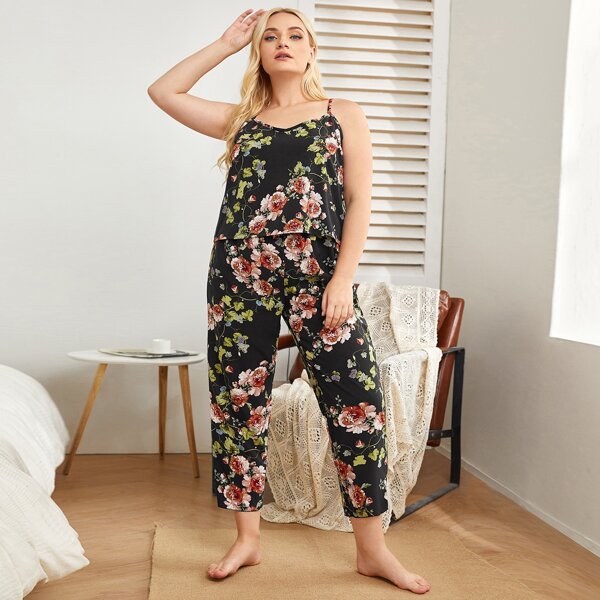

Plus Floral Cami PJ Set, Multicolor