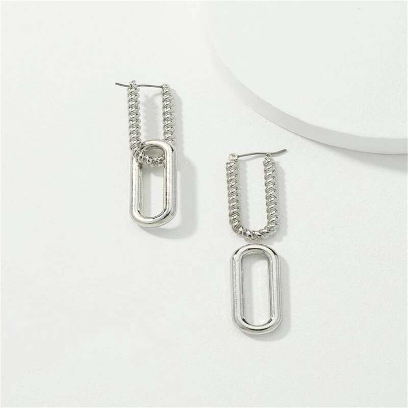 

Chain Drop Earrings, Silver