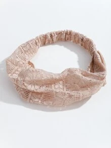 Lace Hair Band - Beige - View 1