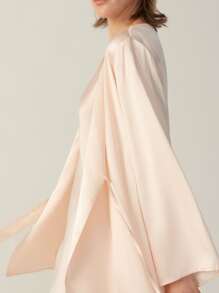 MOTF PREMIUM SILK BELTED GRADE 6A 22MM NIGHT ROBE - Baby Pink - View 8