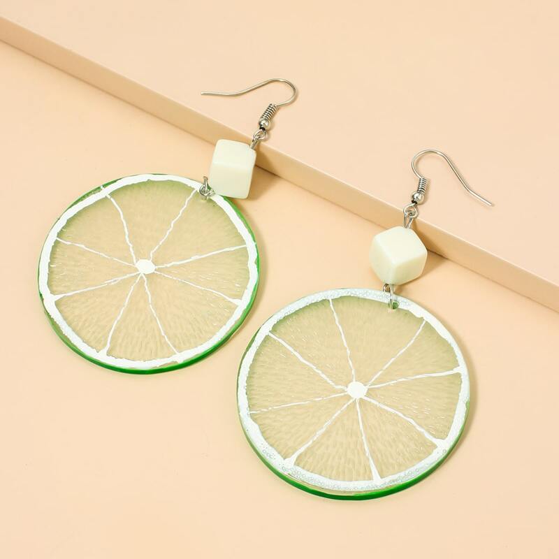 

Lemon Drop Earrings, Beige