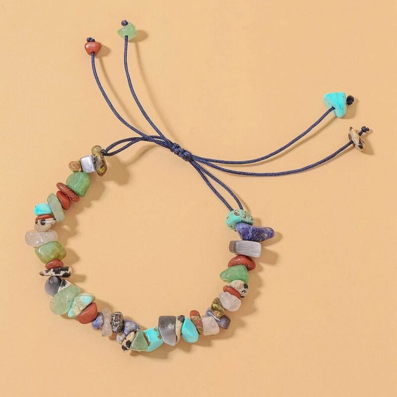

Stone Beaded Rope Bracelet, Multicolor