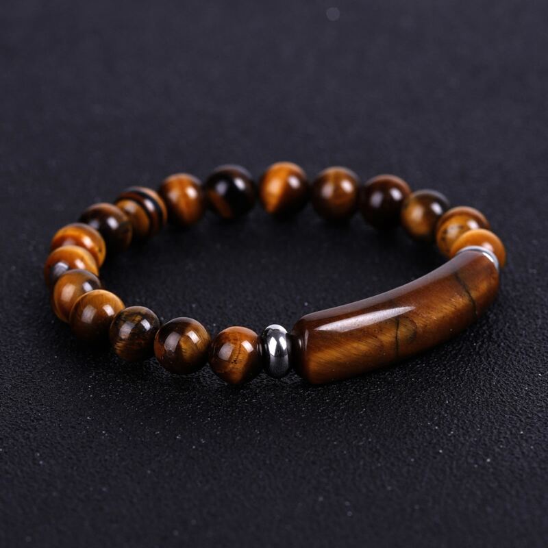 

Beaded Charm Bracelet, Brown